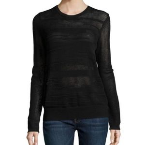 Vince Engineered Mesh Insert Sweater
